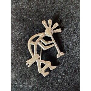 Vtg CS 925 Mexico Sterling Kokopelli Brooch Tested Signed Flute Dancer 2" 12.59